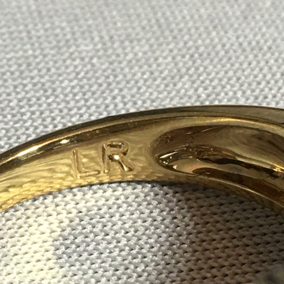 TANZANITE AND DIAMOND TWO TONE 18KT BAND - Picture 8 of 8